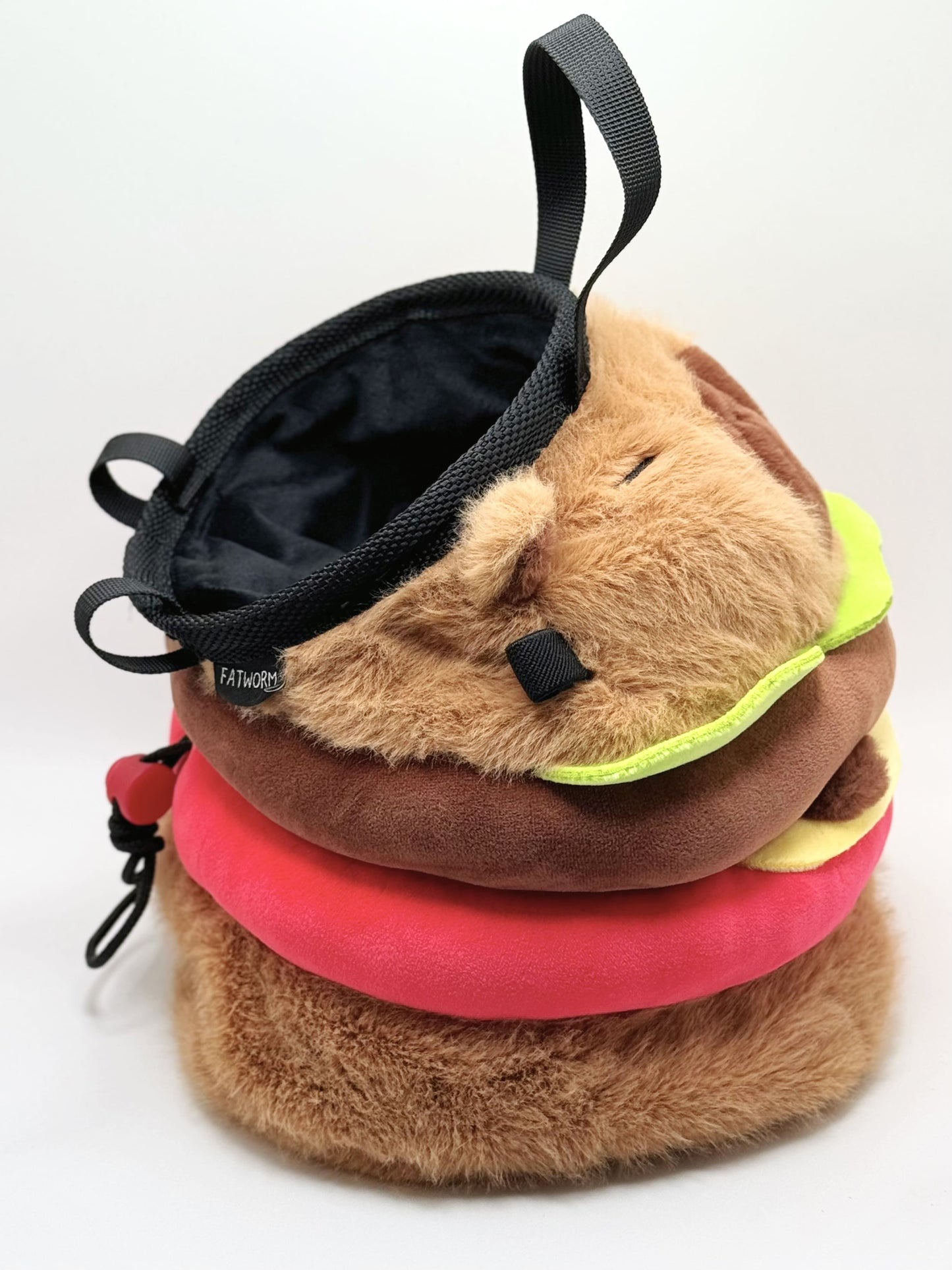 fatworm capybara chalk bag cute climbing bouldering chalk bucket plush chalk bag