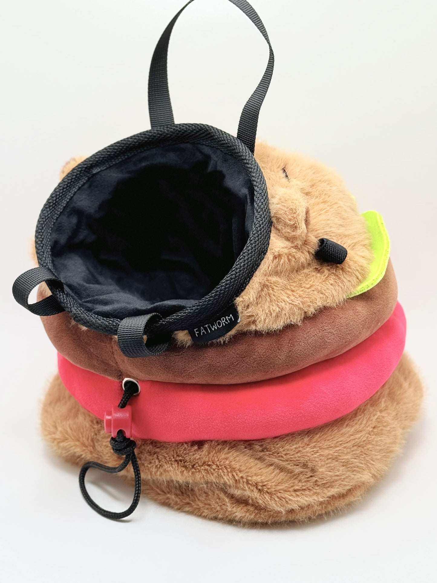 fatworm capybara chalk bag cute climbing bouldering chalk bucket plush chalk bag