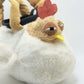 Chaotic chicken chalk bag with funny eyes, plush design, and handle – cute climbing gear for bouldering or gym use