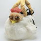 Chaotic chicken chalk bag with funny eyes, plush design, and handle – cute climbing gear for bouldering or gym use