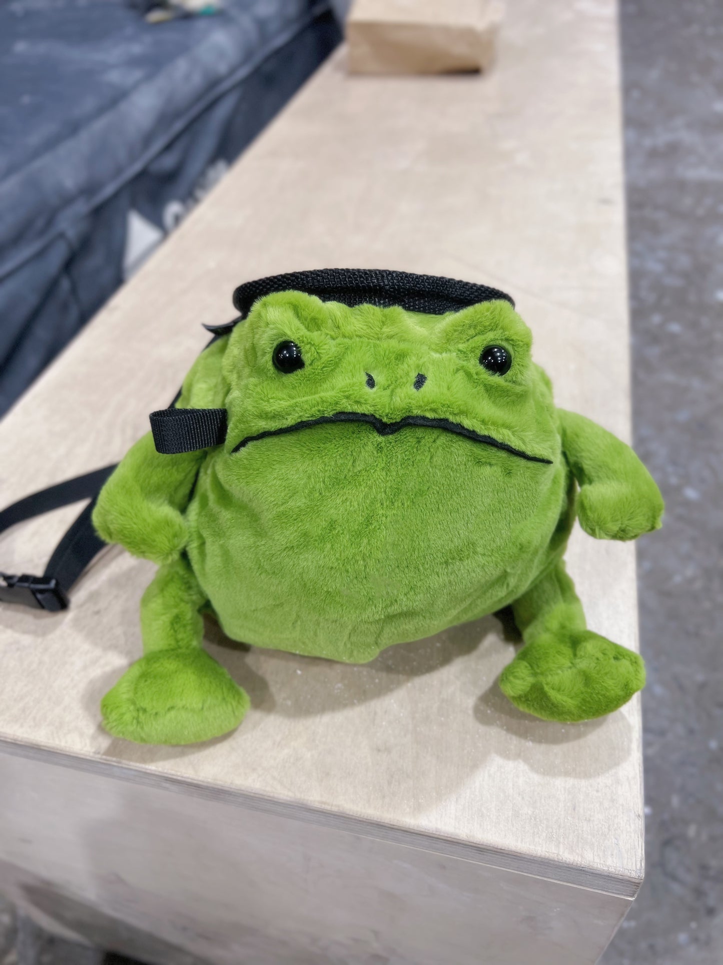 anime cute ricky rain frog animal plush chalk bags for rock climbing