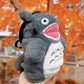 Smiling Hungry Totoro climbing chalk bucket and chalk bag – cute and functional anime plush climbing gear handmade by Fatworm