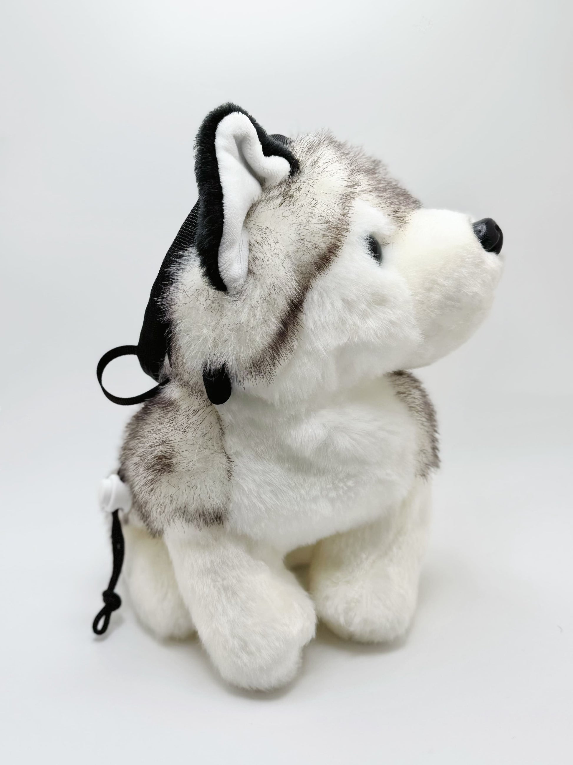 Handmade Husky dog Chalk Bag featuring a cute and functional design, perfect for climbing enthusiasts who love animals plush