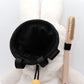 Cream beige plush Miffy climbing chalk bag featuring a cute bunny face; functional Fatworm Chalkbag gear.