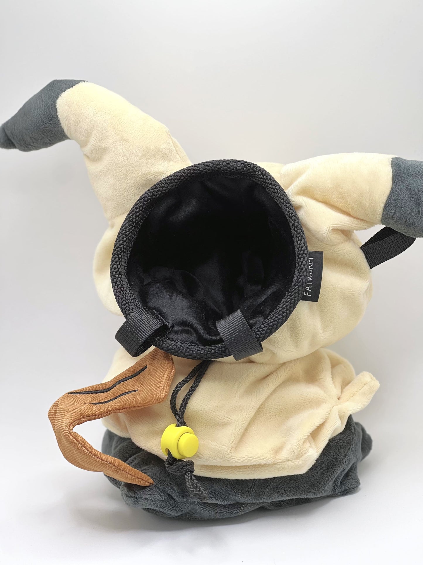 mimikyu plush climbing chalk bag anime