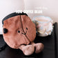 Mini coffee bean plush chalk bag for climbers—cute, handmade, and perfect for coffee lovers. Lightweight, functional, and ready for climbing