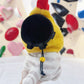 Mofusand cat tempura shrimp plush chalk bag for climbing and bouldering — cute handmade chalk bag with shrimp tempura design.