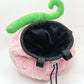 Hana Hana no Mi pink  devil fruit cute round chalk bag for climbing and bouldering, inspired by one piece plush luffy