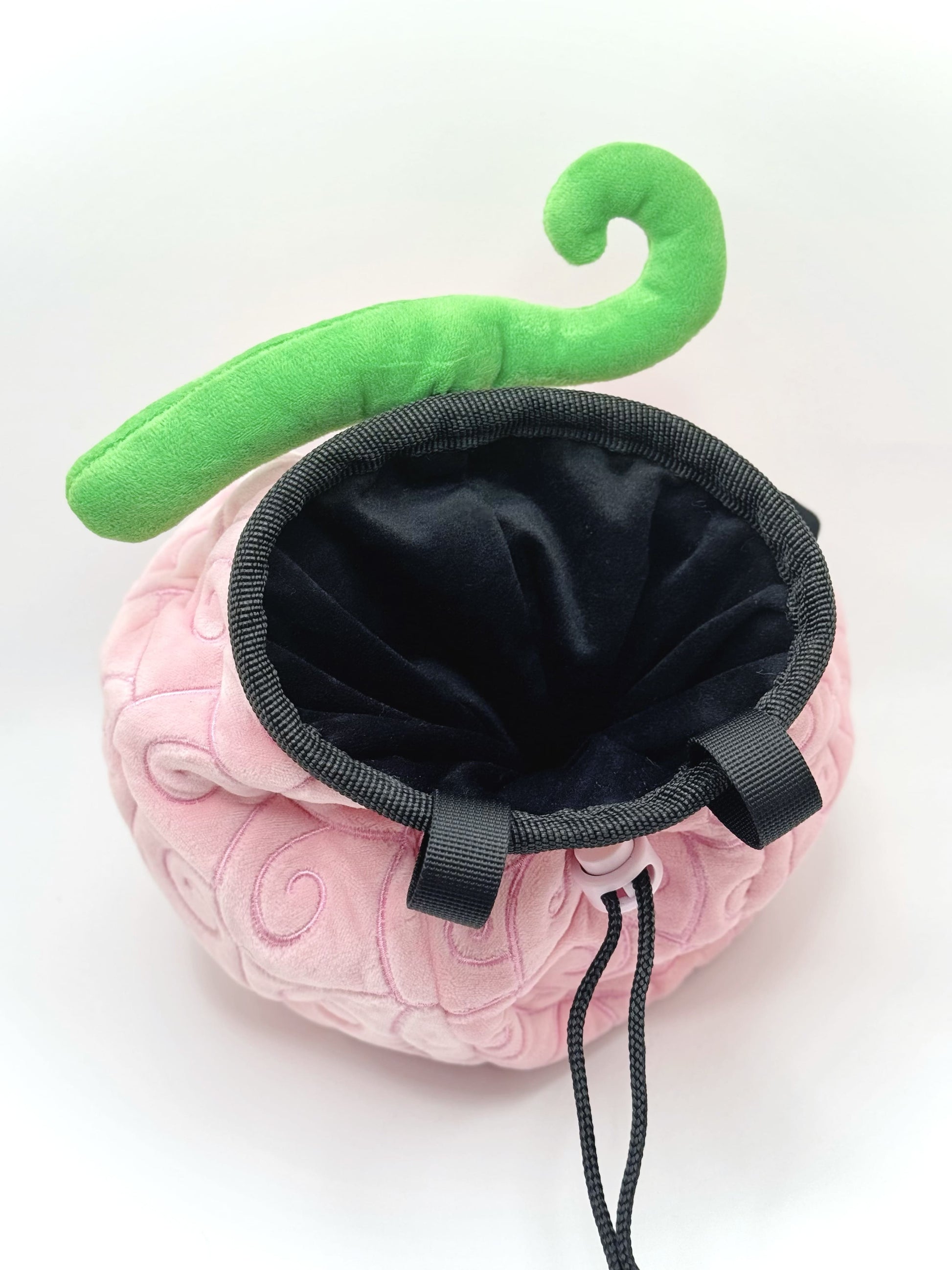 Hana Hana no Mi pink  devil fruit cute round chalk bag for climbing and bouldering, inspired by one piece plush luffy