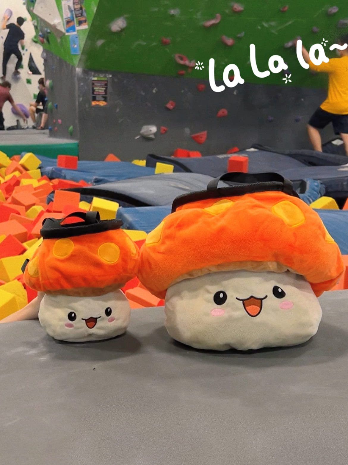 anime maplestory orange mushroom chalk bag bucket for rock climbing