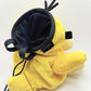 Handmade Psyduck plush anime chalk bags in two sizes – cute, functional climbing gear for bouldering enthusiasts and Pokémon fans by Fatworm Chalkbag