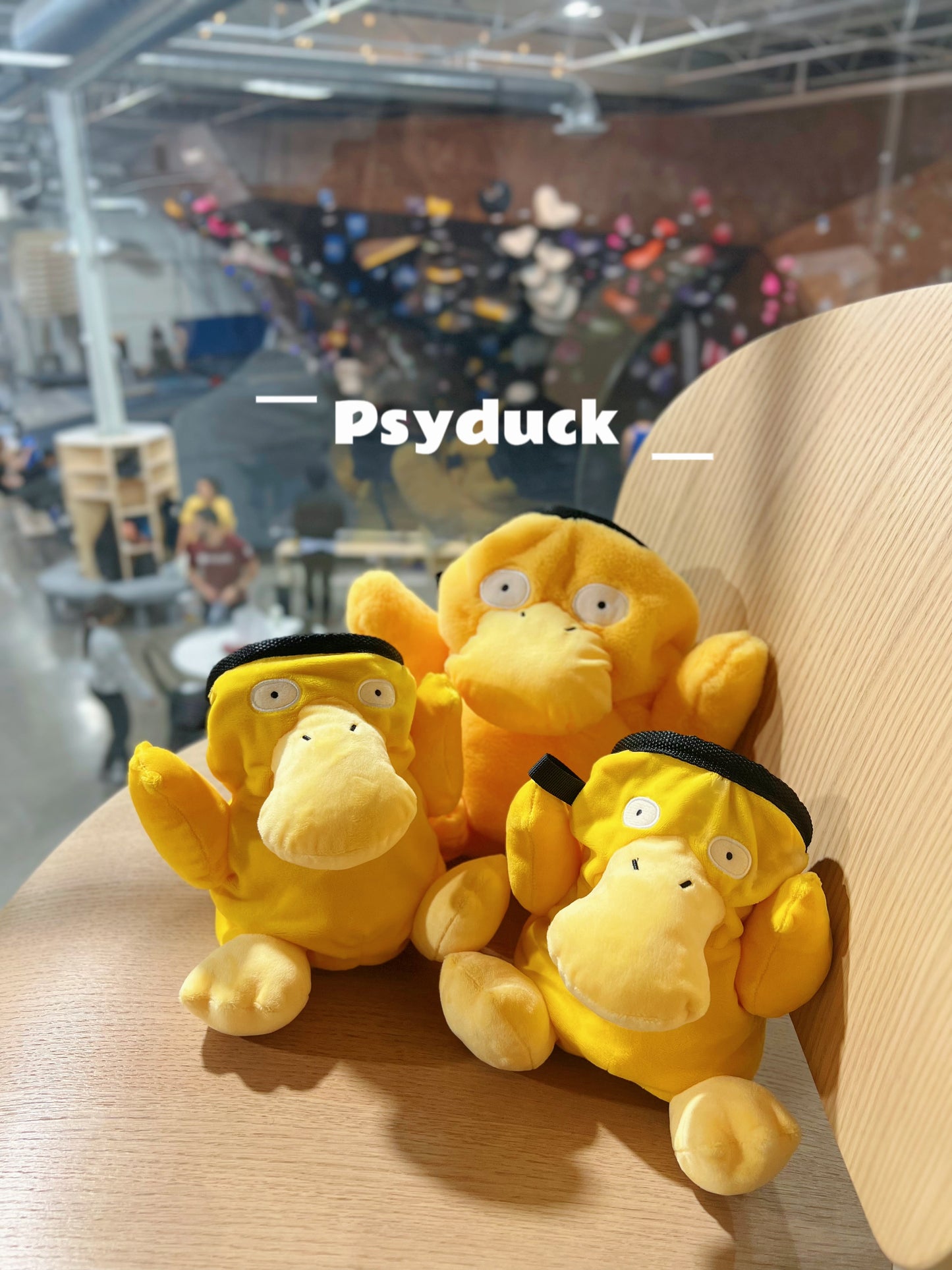 Pokemon anime Psyduck cute plush chalk bag for rock climbing