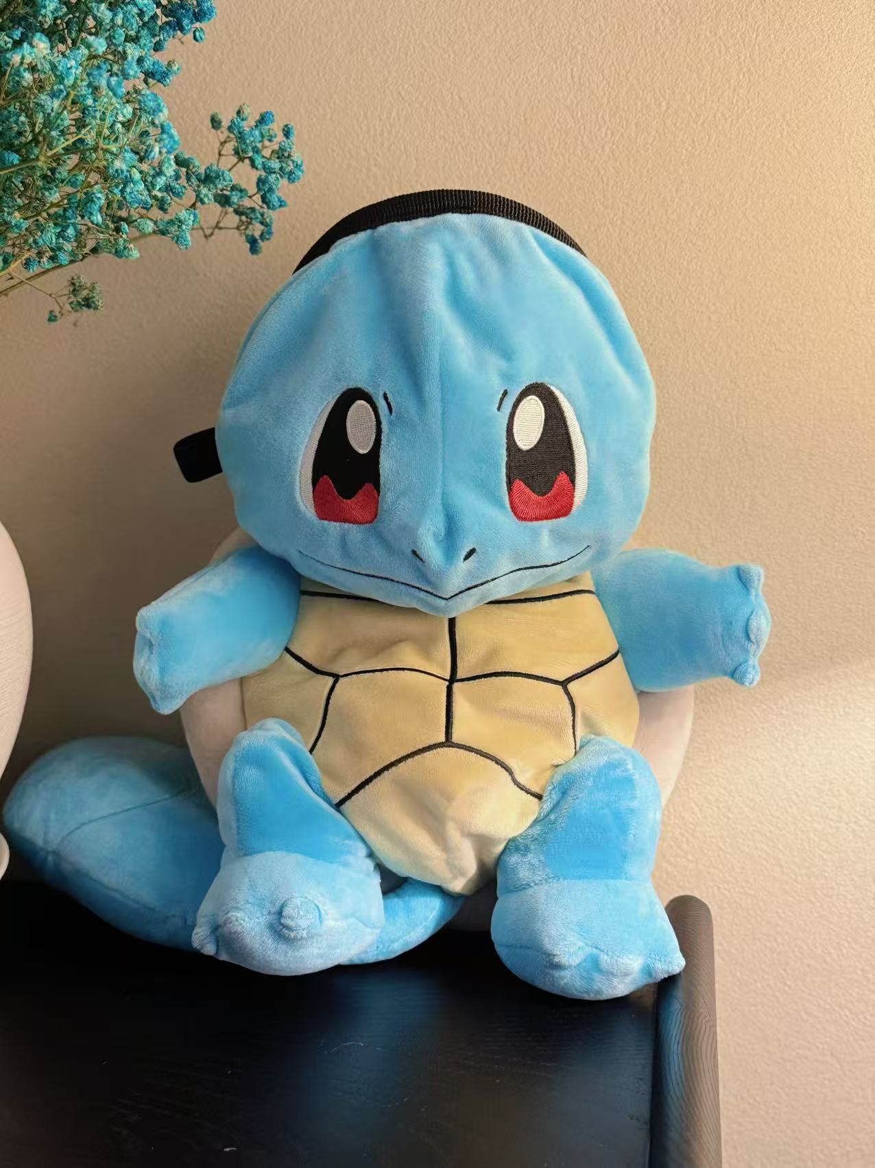Squirtle plush chalk bag for rock climbing and bouldering, cute Pokémon-inspired climbing accessory