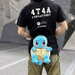 Squirtle plush chalk bag for rock climbing and bouldering, cute Pokémon-inspired climbing accessory
