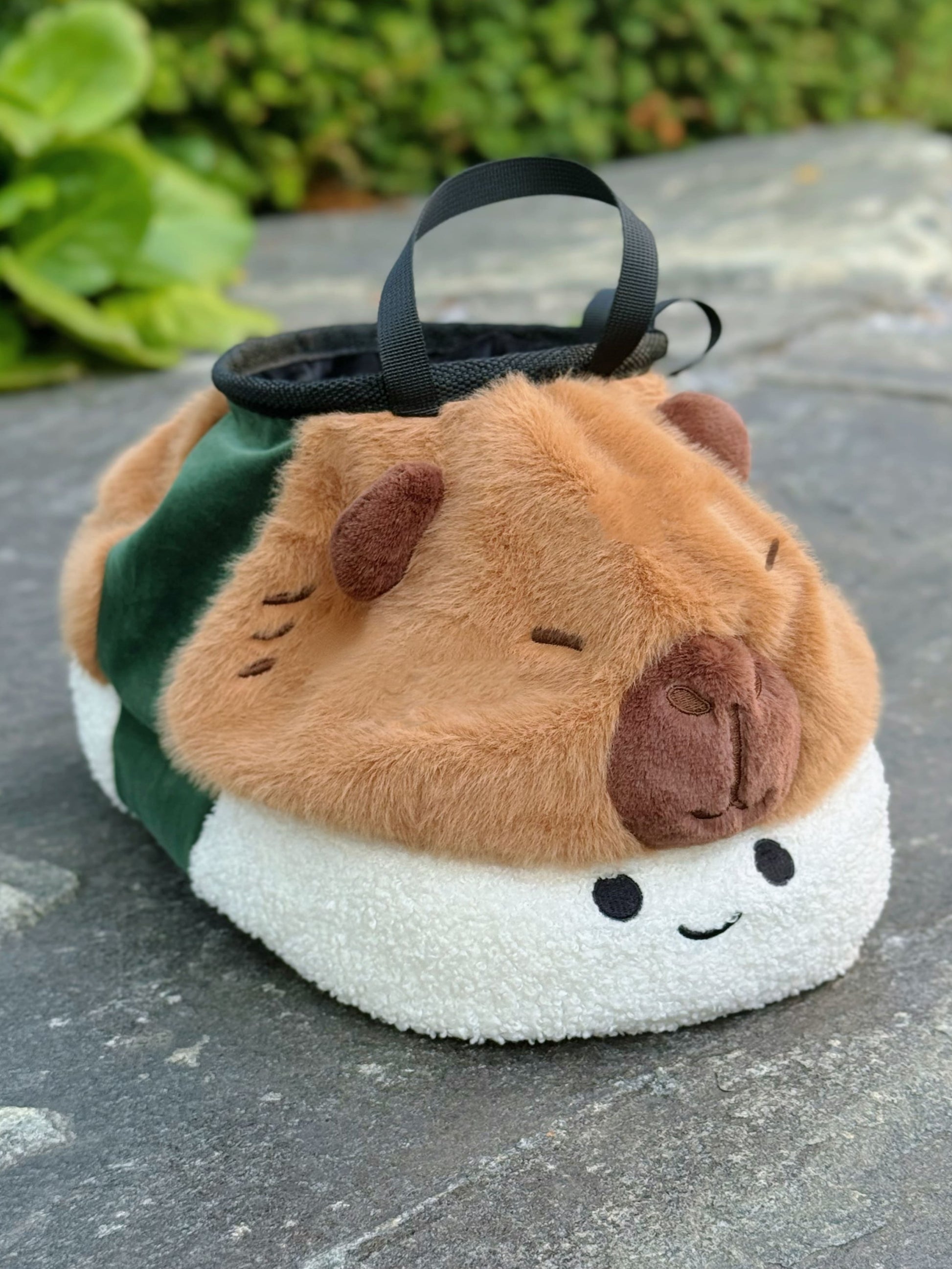 cute sushi capybara climbing chalk bag chalk bucket fatworm cute plush anime rock climbing handmade