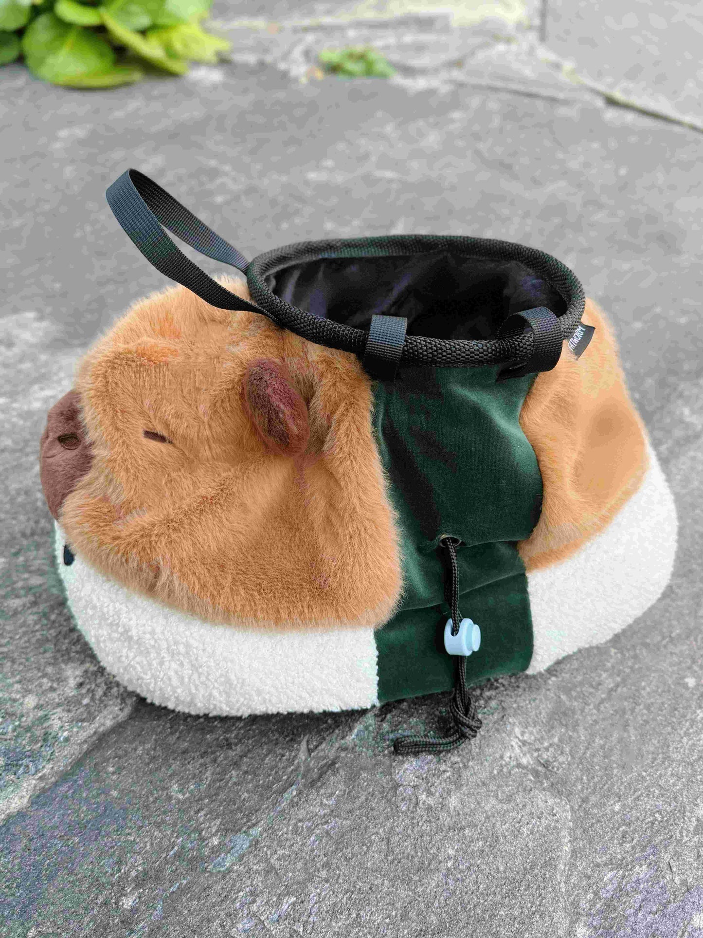 cute sushi capybara climbing chalk bag chalk bucket fatworm cute plush anime rock climbing handmade