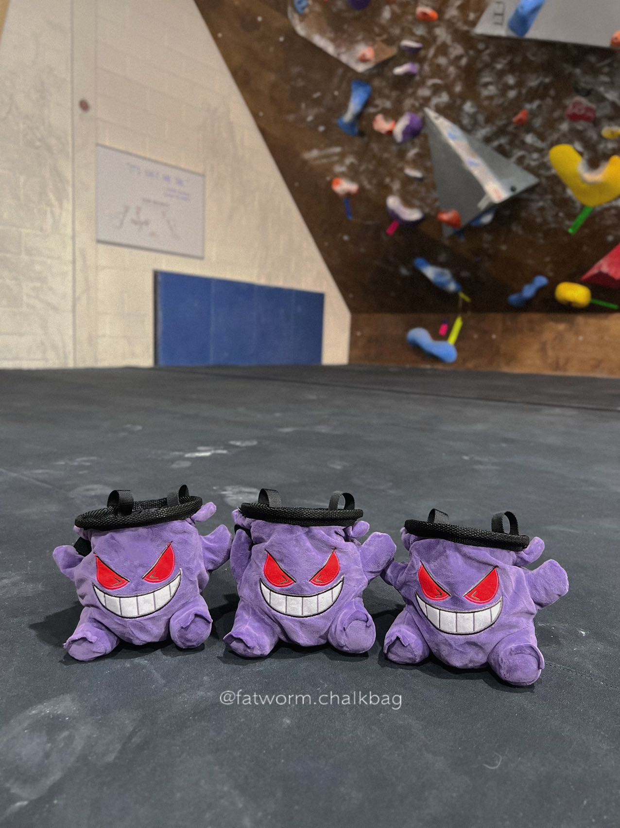 Pokemon Gengar chalk bucket chalk bag for rock climbing